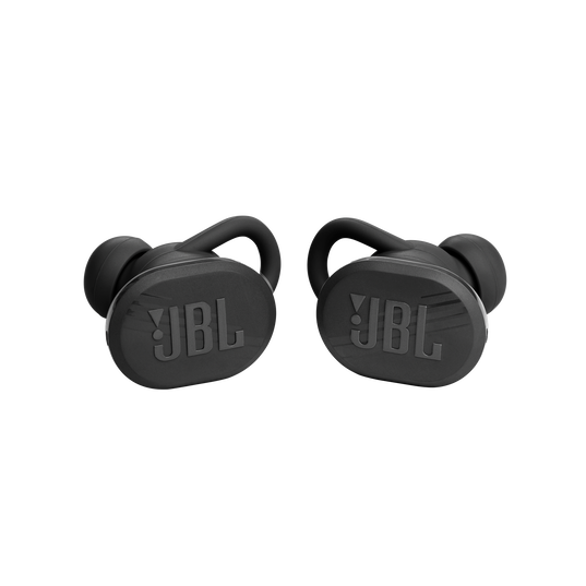 JBL Endurance Race TWS - Black - Waterproof true wireless active sport earbuds - Front